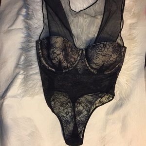 Victoria’s Secret Black sheer thong lingerie